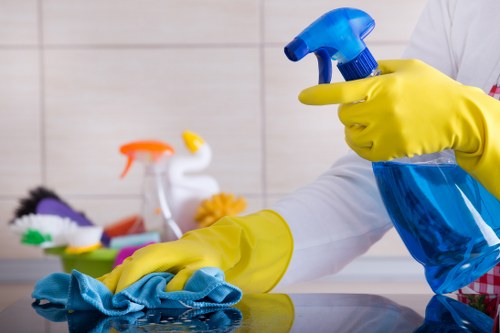 Deep cleaning equipment used on busy commercial carpet in Coney Hall
