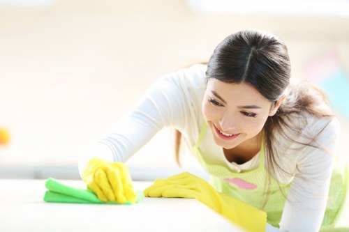 Customer concern being assessed after carpet cleaning