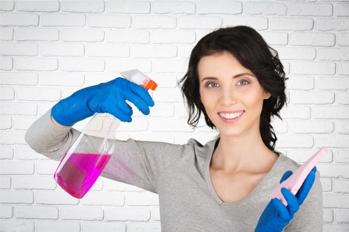 Freshly cleaned commercial carpet in a Coney Hall workplace interior